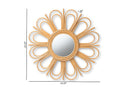 Brette Natural Brown Rattan Accent Wall Mirror Baxton