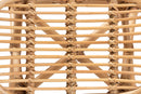 Guevara Natural Brown Rattan Footstool Baxton