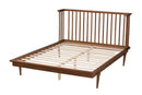 Eri Ash Walnut King Size Platform Bed Baxton