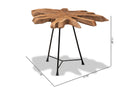 Arween Natural Brown and Black End Table w/Teak Tree Trunk Tabletop Baxton