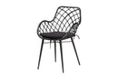 Robista Black and Rattan 7-Piece Dining Set Baxton