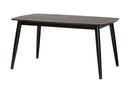 Robista Black and Rattan 7-Piece Dining Set Baxton