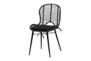 Clement Black and Rattan 5-Piece Dining Set Baxton