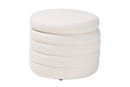 Parcenet Ivory Boucle Upholstered Storage Ottoman Baxton