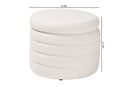 Parcenet Ivory Boucle Upholstered Storage Ottoman Baxton