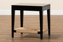 Julie Black Finished Bayur Wood End Table Baxton
