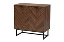 Mandell Modern Walnut Brown Storage Cabinet Baxton
