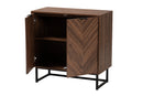 Mandell Modern Walnut Brown Storage Cabinet Baxton