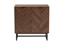 Mandell Modern Walnut Brown Storage Cabinet Baxton