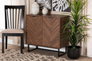 Mandell Modern Walnut Brown Storage Cabinet Baxton