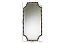 Emilia Rustic Two-Tone Light Brown and Black Finished Metal Accent Wall Mirror Baxton
