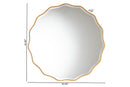 Lovella Modern Antique Goldleaf Accent Wall Mirror Baxton