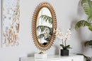 Eris Modern Antique Goldleaf Metal Accent Wall Mirror Baxton