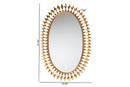 Eris Modern Antique Goldleaf Metal Accent Wall Mirror Baxton