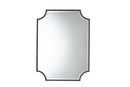 Erion Modern Black Finished Metal Accent Wall Mirror Baxton