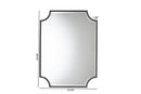 Erion Modern Black Finished Metal Accent Wall Mirror Baxton