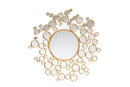 Marlys Modern Antique Goldleaf Metal Bubble Accent Wall Mirror Baxton