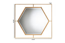 Caelia Modern Antique Goldleaf Metal Accent Wall Mirror Baxton