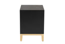 Belenus Modern Black and Gold Metal 2-Drawer End Table Baxton