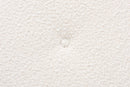 Geneva Japandi Cream Boucle Fabric and Walnut Brown Ottoman Footstool Baxton