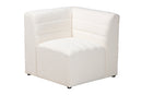 Linn Modern White Boucle Fabric 5-Piece Modular Sectional Sofa Baxton