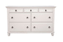 Prairie 7 Drawer Dresser, White Alpine