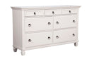 Prairie 7 Drawer Dresser, White Alpine