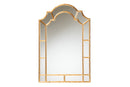 Didrika Modern Antique Goldleaf Metal Accent Wall Mirror Baxton
