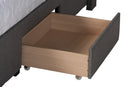 Dennehy Gray Fabric Full Size 3-Drawer Storage Platform Bed Baxton