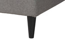 Iris Gray Fabric Upholstered Full Size Platform Bed Baxton