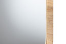 Saverio Natural Brown Mahogany Wood and Natural Rattan Oval Mirror Baxton