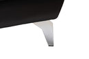Harumi Modern Black Full Leather Sectional Sofa w/Right Facing Chaise Baxton