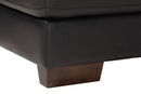 Suvi Modern Black Full Leather Sectional Sofa w/Right Facing Chaise Baxton