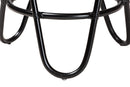 Magy Black Finished Rattan End Table Baxton