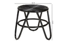 Magy Black Finished Rattan End Table Baxton