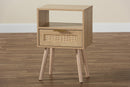 Terrian Light Brown 1-Drawer End Table Baxton