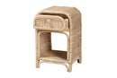 Calypso Natural Brown Rattan 1-Drawer Nightstand Baxton