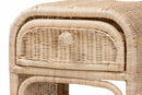 Calypso Natural Brown Rattan 1-Drawer Nightstand Baxton