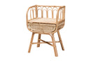 Caron Natural Brown Rattan Nightstand Baxton
