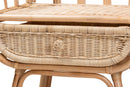 Caron Natural Brown Rattan Nightstand Baxton
