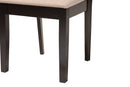 Kiara Modern Beige Fabric and Espresso Brown 5-Piece Dining Set Baxton