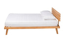 Ruana Modern Japandi Rustic Brown Full Size Platform Bed Baxton