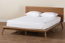 Salem Walnut Brown King Size Platform Bed Baxton