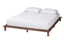 Neves Walnut Brown King Size Bed Baxton