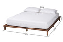 Neves Walnut Brown King Size Bed Baxton