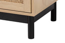 Jiro Light Brown and Black 1-Drawer End Table Baxton