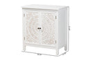 Lancashire White 2-Door Storage Cabinet Baxton
