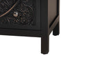 Lancashire Black 3-Drawer Storage Cabinet Baxton