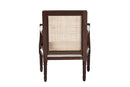 Ryland Beige Fabric and Dark Brown Accent Chair Baxton