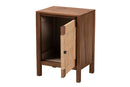 Lissette Walnut Brown Finished Bayur Wood Nightstand Baxton